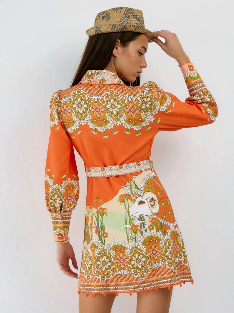 Jennyfer Patterned A-line Mini Dress - Image 3