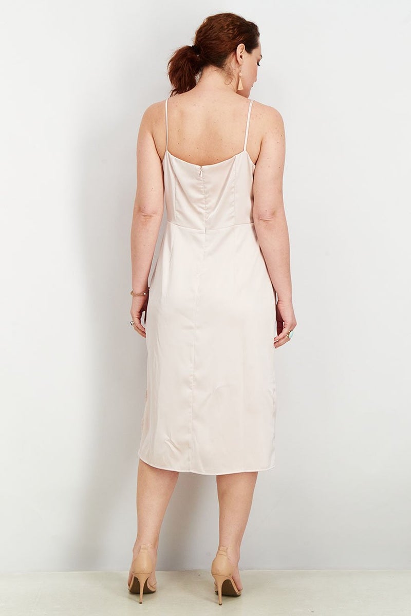 Sam Edelman Women Plain Sleeveless Midi Dress, Blush - Image 2