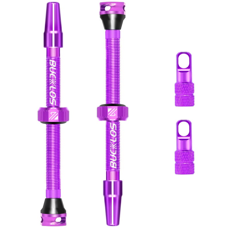 BUCKLOS Tubeless Presta Valve Stem 40/44/55/60/65/80/100 mm, Valve Stem Kit with Valve Core Removal Tool for Road Bike/Mountain Bike/MTB, Fit Most Bicycle Rims, Super Light Durable Aluminum Stem - Image 1