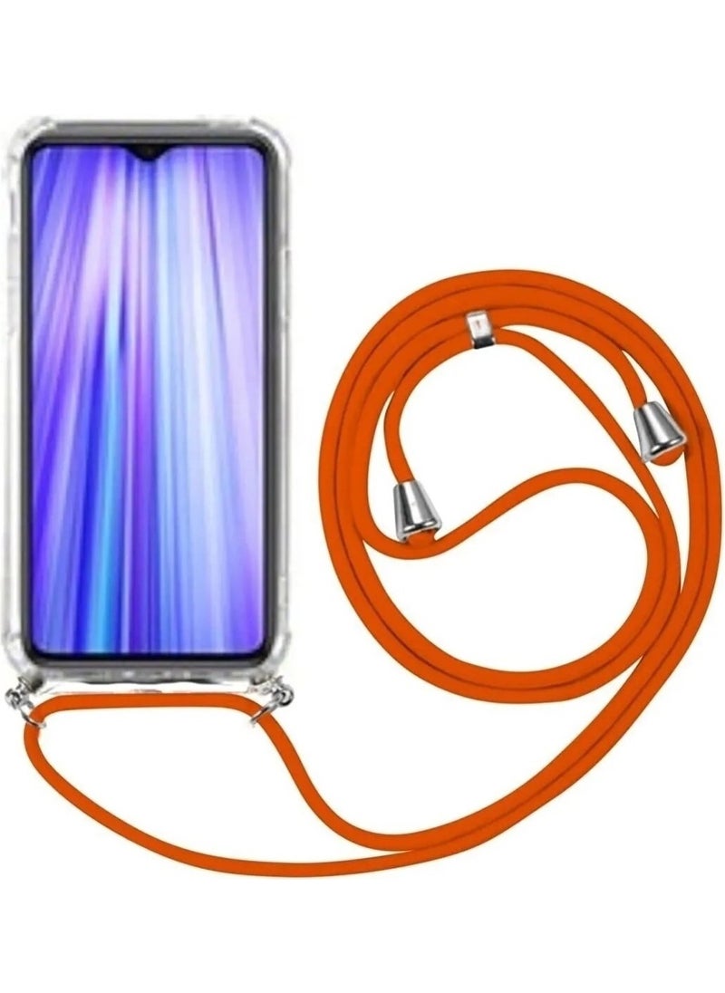 TahTicMer Samsung Galaxy A31 Compatible Case Silicone Rope Neck Strap Shock Absorbing Antishock Cover TPU  - Image 1