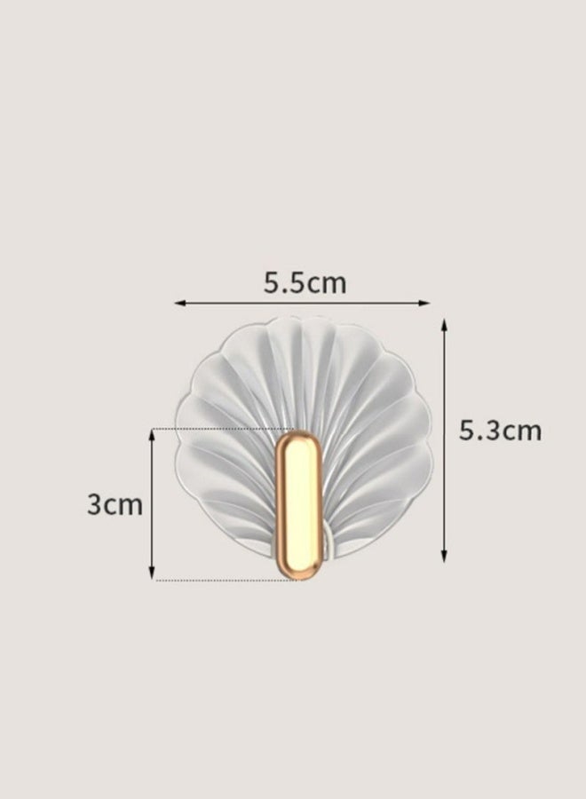 8 Pcs Multipurpose Acrylic Wall Storage Hooks Decorative Gold Strong Adhesive Hooks For Kitchen Bathroom Bedroom Living Room Door Hanging Coats Keys Towels - Image 3