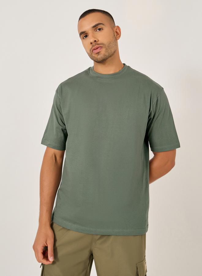 Styli Slogan Printed Jersey Oversized T-Shirt  - Image 3