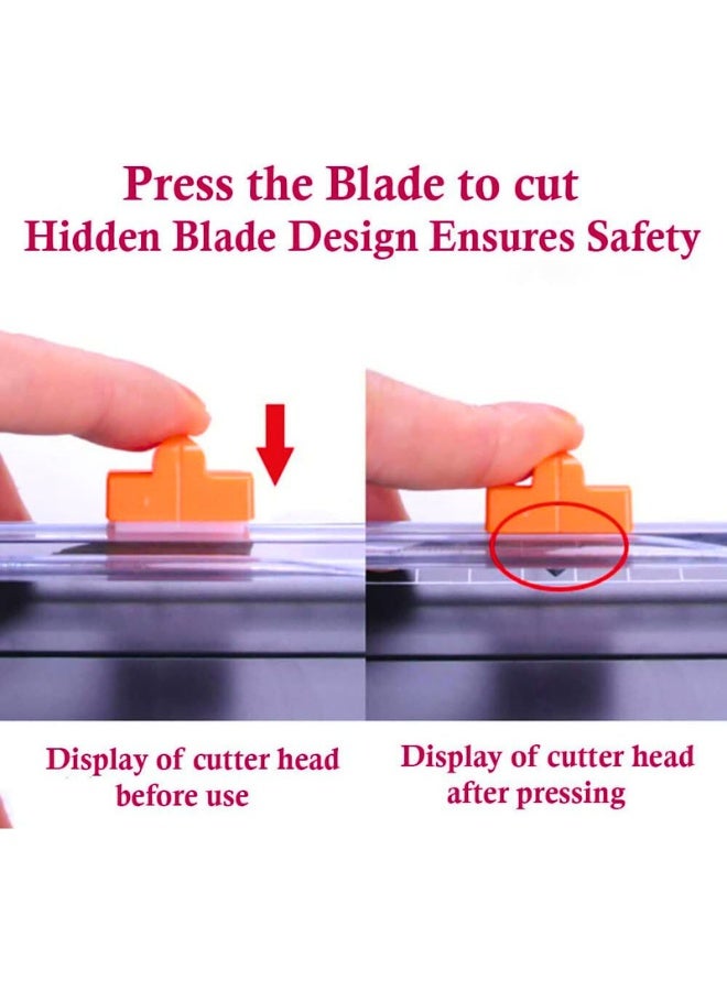 تشيس اب قاطع ورق، مقصلة ورق A4 مقاس 12 بوصة مع حماية أمان أوتوماتيكية ومسطرة جانبية، للقصاصات والملصقات والقسائم والبطاقات وورق الحرف والصور (أسود) - Image 3