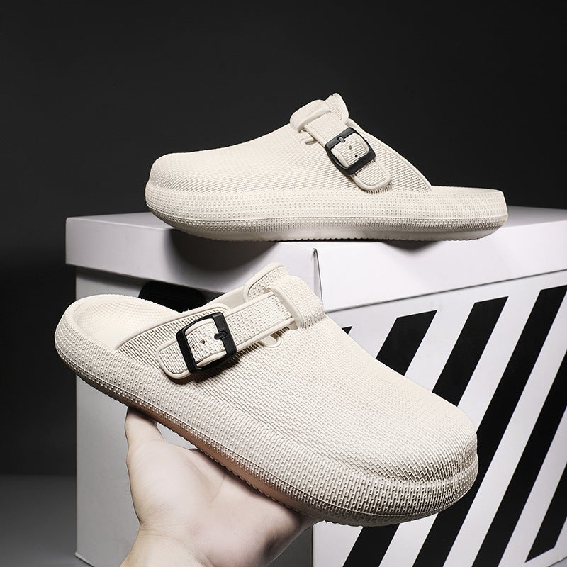 2025 New Mens Baotou Slippers EVA Laboratory Medical Care Special Surgical Slippers Fashion Trend Outer Wear Mens Slippers White 