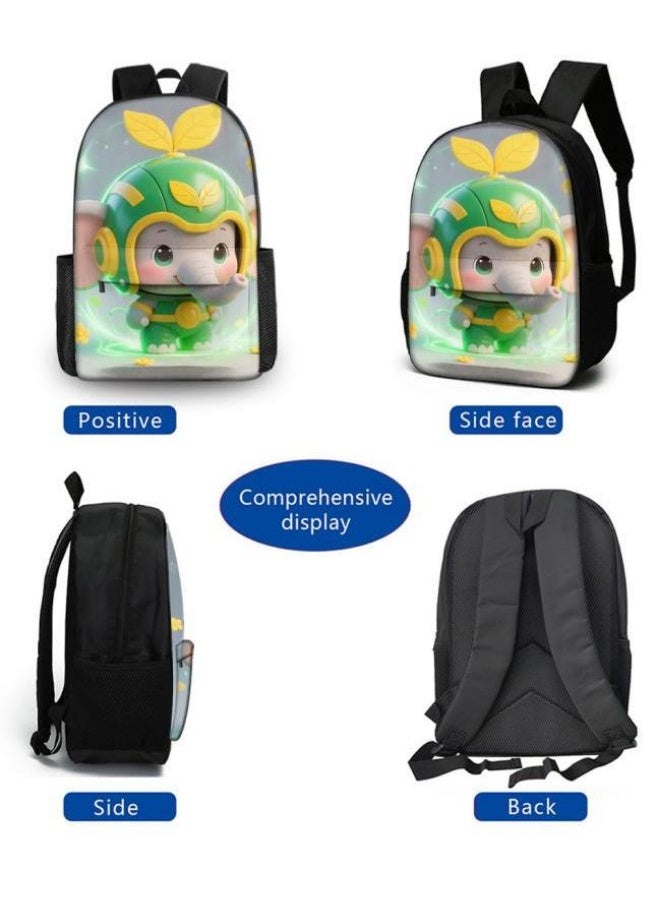 Bright Li Fire Unlock the new fashion of childish fun! Three-piece set of bags, cartoon elements for children and teenagers (students, children, friends' outings, mountain climbing, schooling, etc. can be used) - 70 - Image 3
