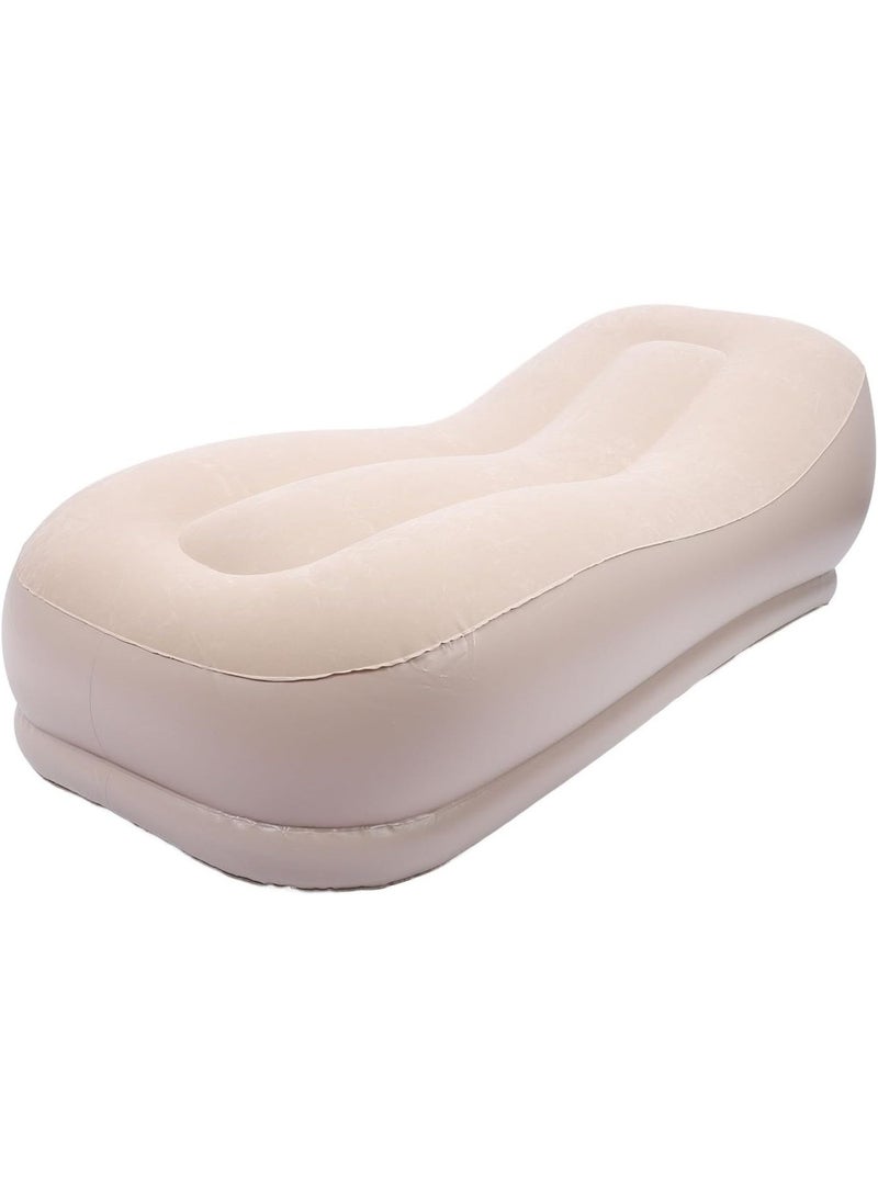 BlueFire Self Inflating Sofa – Multifunctional Automatic Air Couch with Built-in Electric Pump | Ergonomic Blow Up Lounger Chair | Fast 60s Inflation, Skin-Friendly Flocking Fabric | Portable Inflatable Sofa for Camping, Tent, Home, Office & Outdoor Relaxation - Image 4