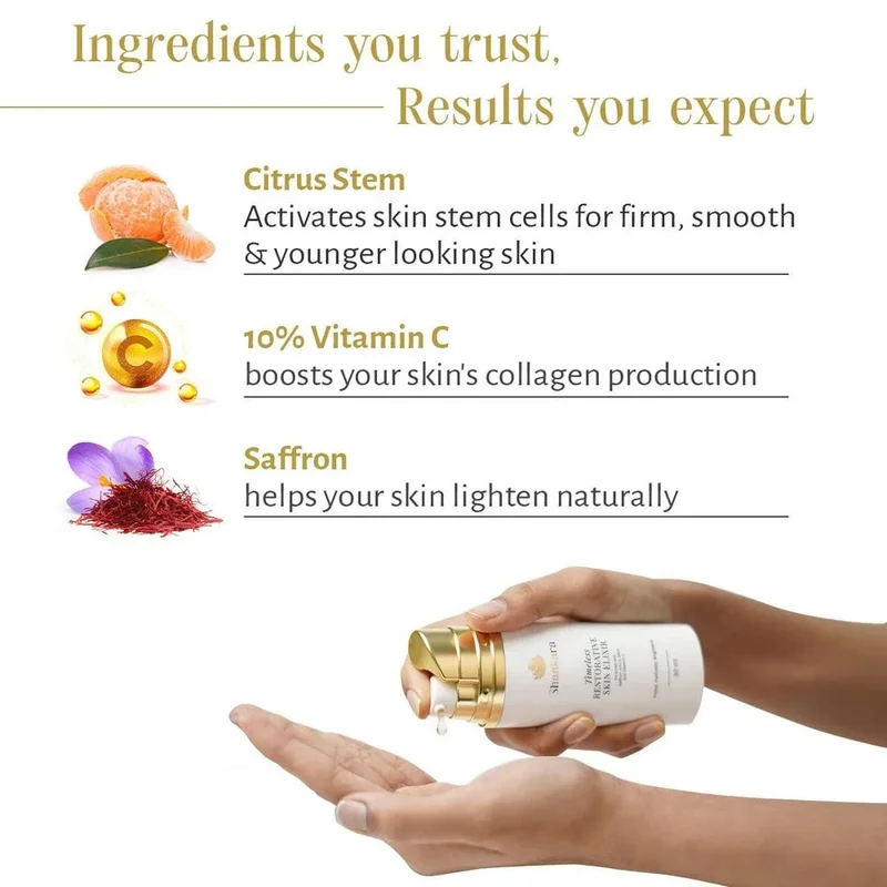 Shankara  Shankara Timeless Restorative Skin Elixir - 30 ml | Brightening & Hydrating Face Elixir  | Best Price UAE