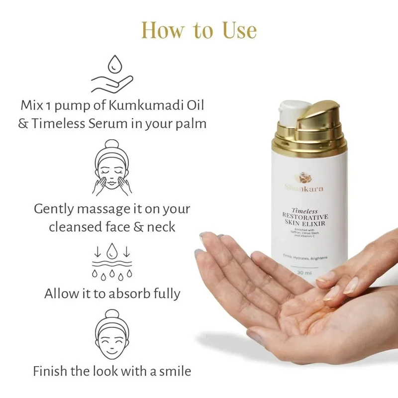 Shankara  Shankara Timeless Restorative Skin Elixir - 30 ml | Brightening & Hydrating Face Elixir  | Best Price UAE