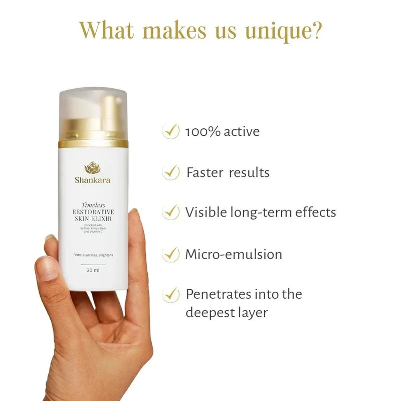 Shankara  Shankara Timeless Restorative Skin Elixir - 30 ml | Brightening & Hydrating Face Elixir  | Best Price UAE