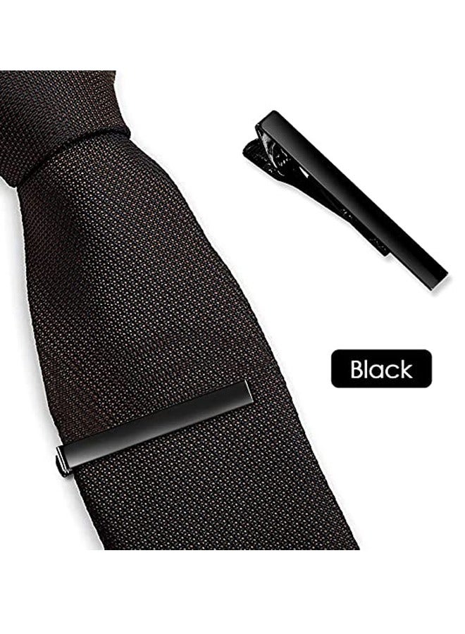 GUSGU Tie Clips for Men, 4 Pack Classic Tie Clip Silver Gold Black Blue Necktie Tie Bar Pinch Clips Suitable for Wedding Anniversary Business and Daily Life 5.8cm - Image 5