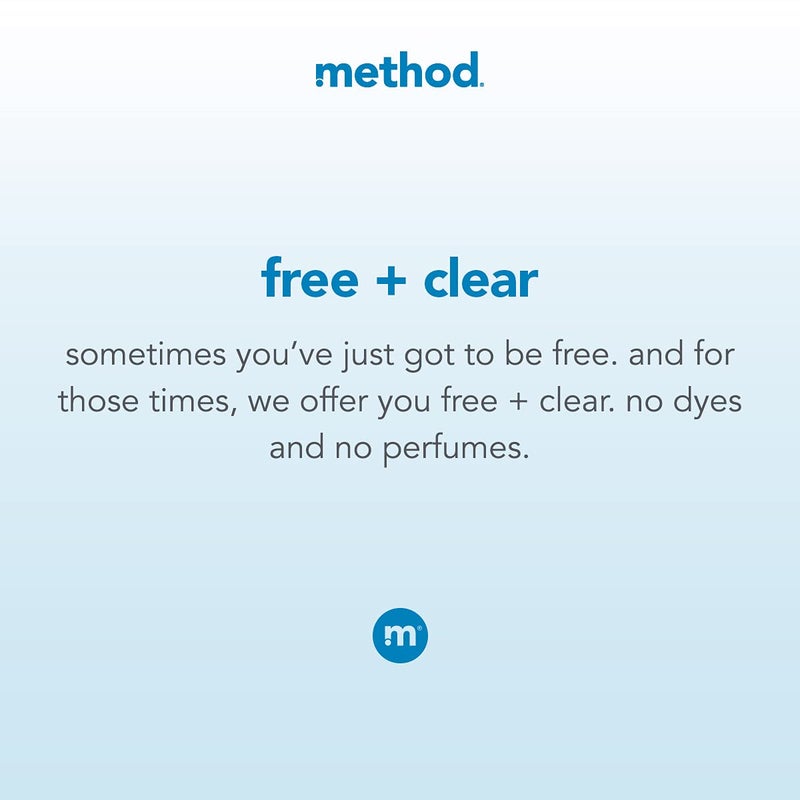 Method Liquid Laundry Detergent; Fragrance Free + Clear; Stain Remover; 66 Loads per 53.5 fl oz bottle; (Pack of 1) - Image 3
