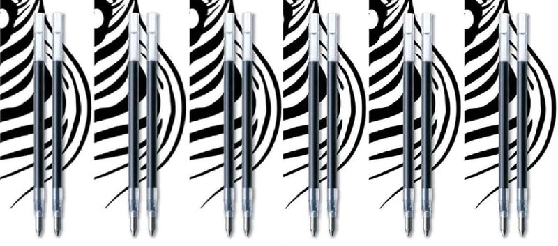 Zebra Pen Zebra Gel Pen Refills - G-Series Stainless Steel Gel Ink Pen JK-Refill - Fine Point - 0.7mm - Black Ink - 12 Count - Image 2