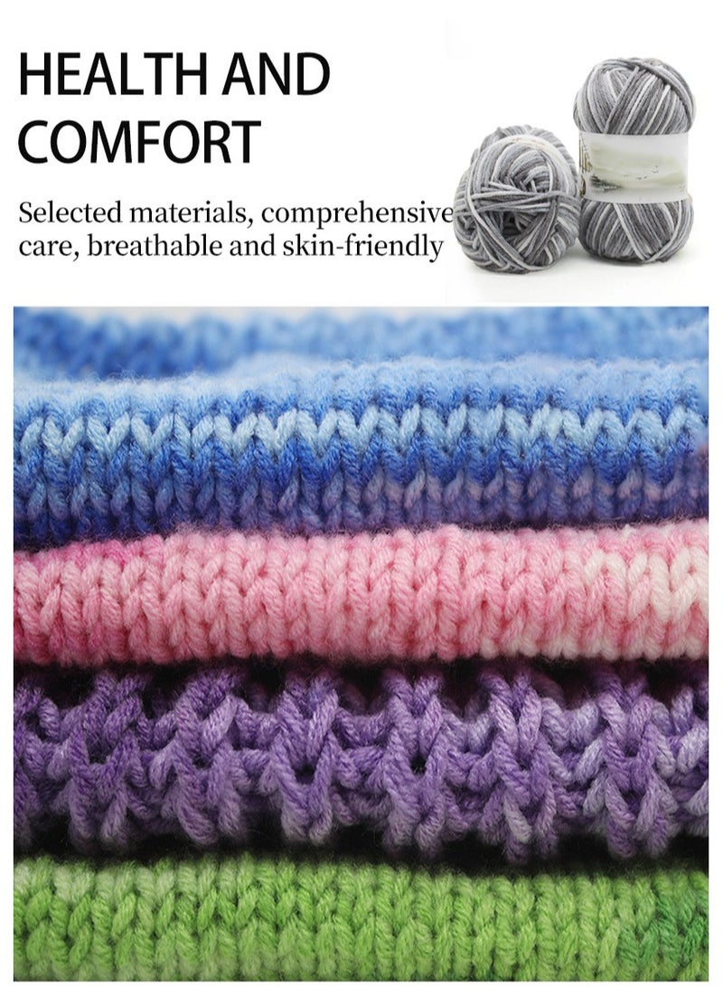 MileMelo 2-Piece Hand Knitting Wool Grey and White - Image 4