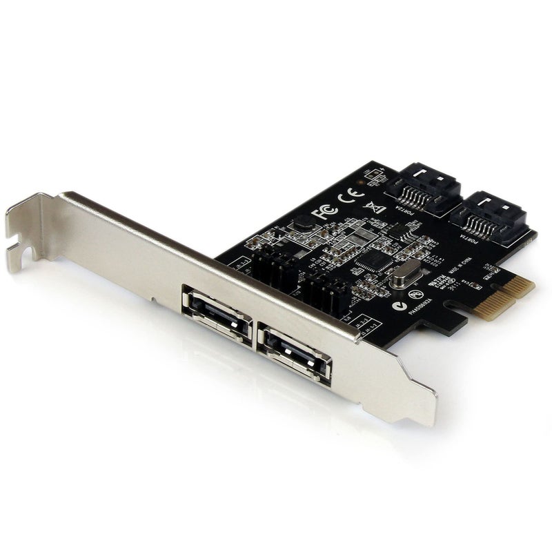 Startech.com StarTech 2 Port PCI Express SATA 6 Gbps eSATA Controller Card Dual Port PCIe x1 SATA III Adapter with Configurable InternalExternal Connectivity - Image 2