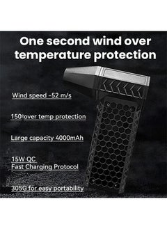 Cady One Portable Electric Air Blower with Rechargeable Carrying Bag, High Wind Power Compressed Air Duster with 3 Adjustable Speeds Suitable for Home, Car and Travel  - Image 4
