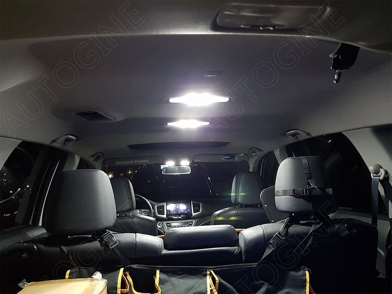 AUTOGINE طقم مصابيح LED داخلية بيضاء AUTOGINE لسيارة فورد إكسبلورر 2002 2003 2004 2005 2006 2007 2008 2009 2010، سطوع فائق 6000K، طقم مصابيح LED داخلية + أداة تركيب - Image 5