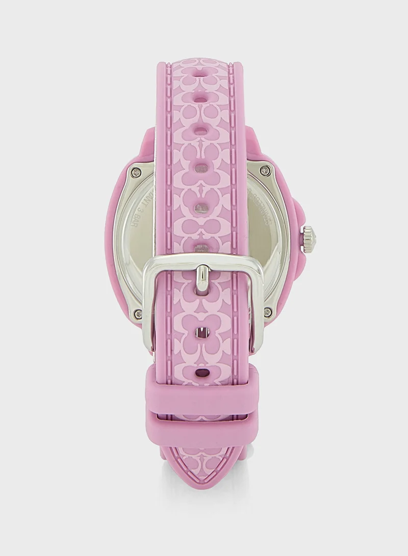 COACH Analog Silicone Strap Watch