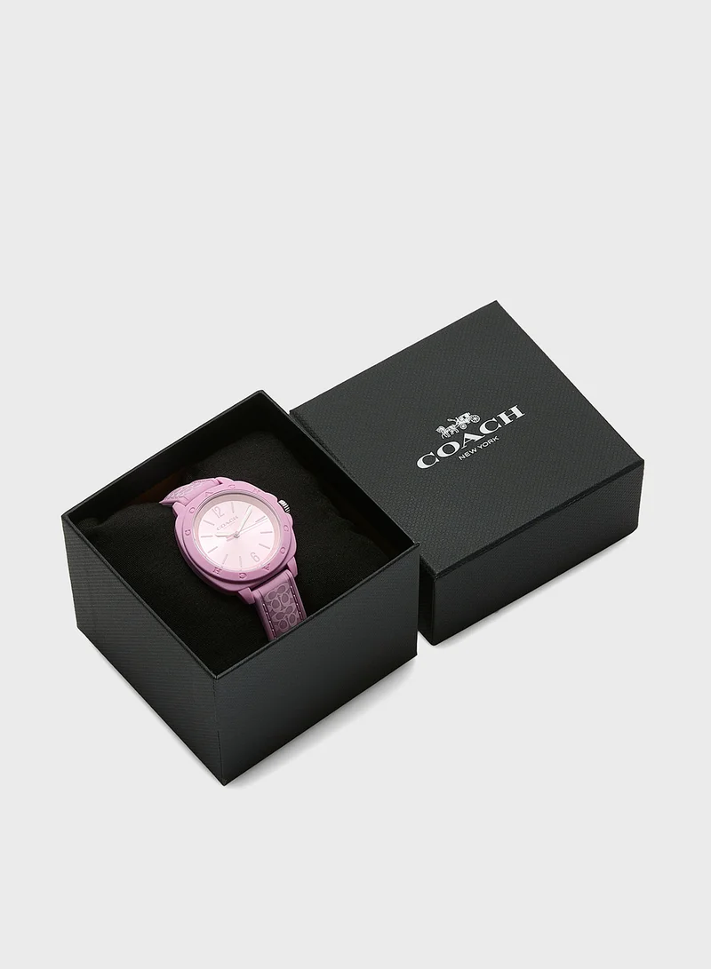 COACH Analog Silicone Strap Watch