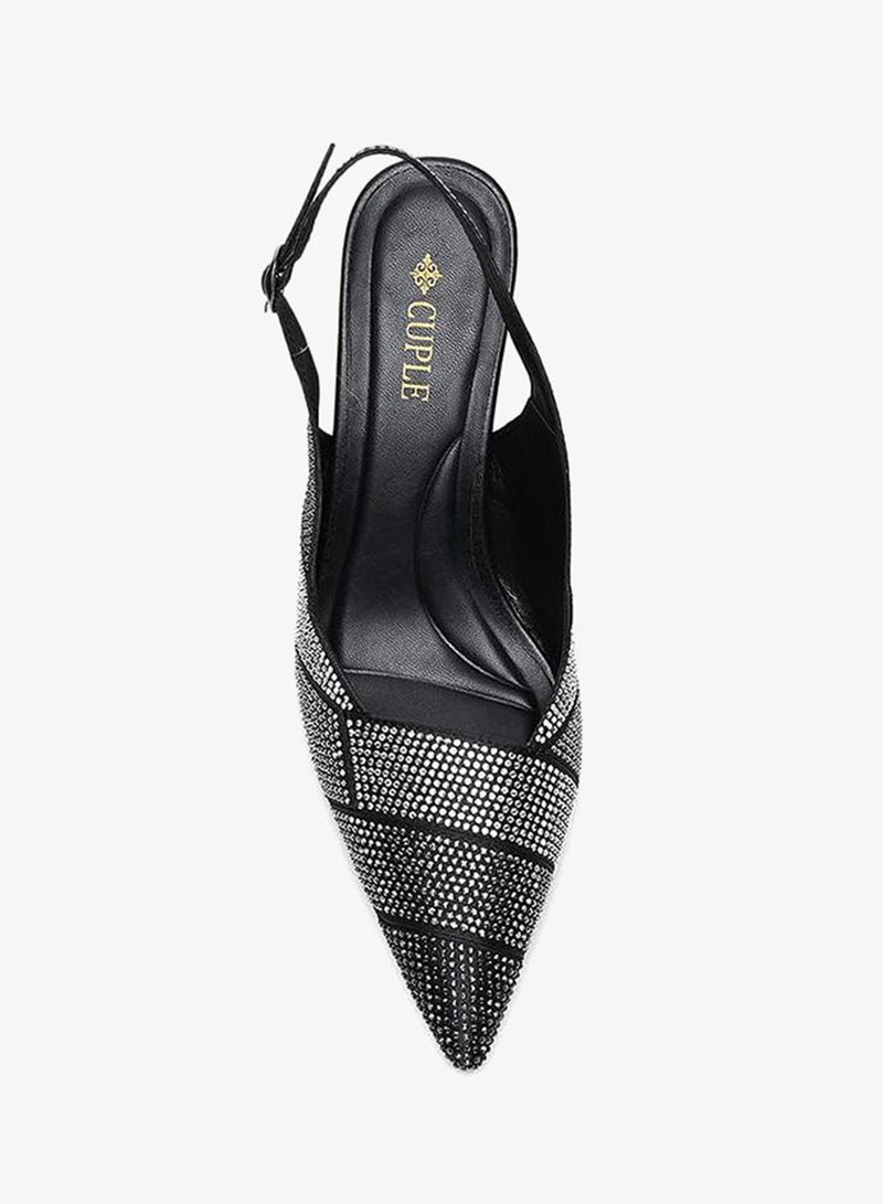 Cuple high-heeled embellished slingback shoe - Image 3