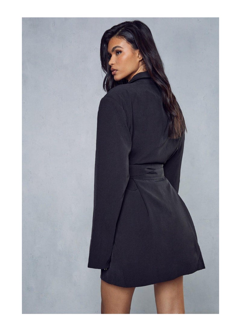 Miss Pap - Tailored Utility Pocket Detail Blazer Dress - Image 1