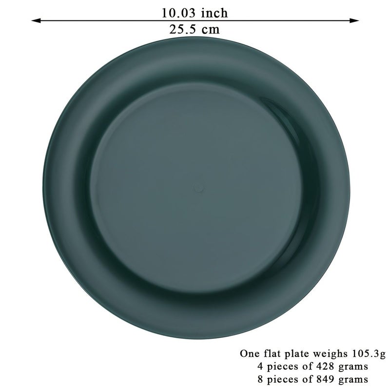 8pcs Flat Dinner Plates Sturdy Reusable Easy to Clean Microwave Safe - Image 3
