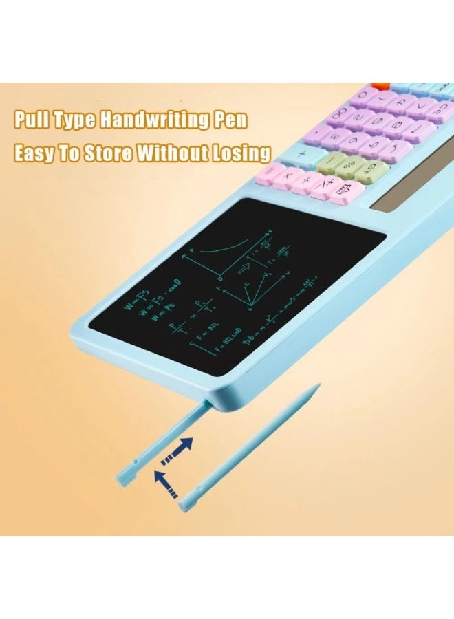 Colorful Handheld Calculator with Blackboard Writing Pad, Large Display, Big Buttons, Cute Calculator for Office, School and Home - Image 4