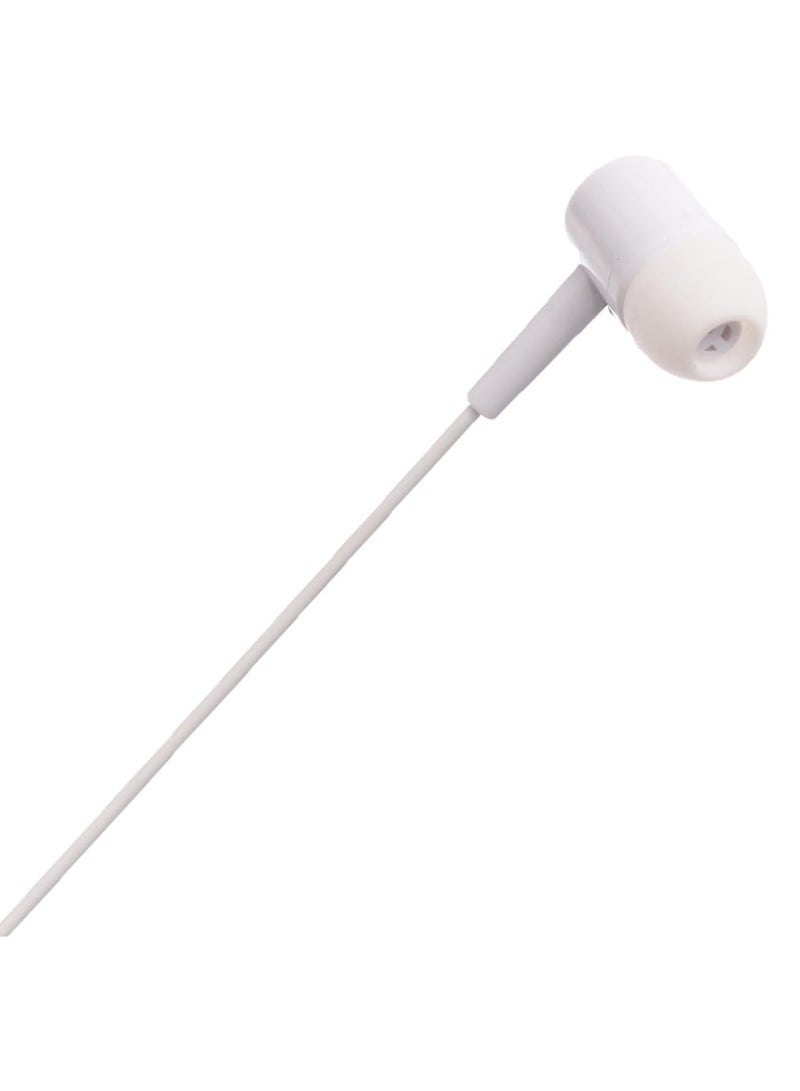 Wired Stereo Hi-Fi Earphone – Clear Sound, Built-in Microphone, Comfortable Fit – White. - Image 3