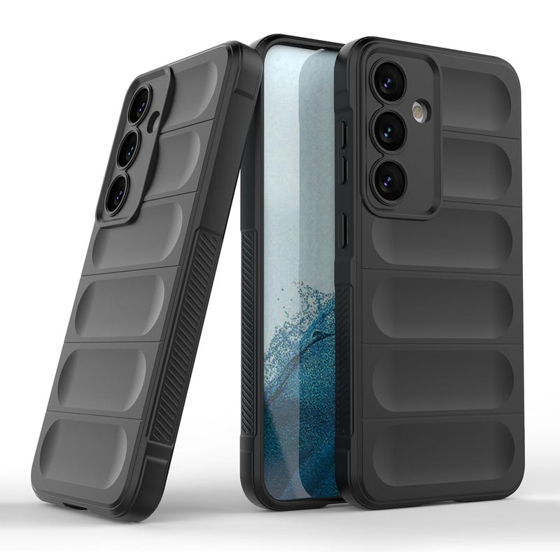 ZAPCASE غطاء خلفي لجهاز سامسونج جالاكسي S24 5G | متوافق مع غطاء خلفي لجهاز سامسونج جالاكسي S24 5G | غطاء سائل سيليكون سحري مع حماية الكاميرا | أسود - Image 1