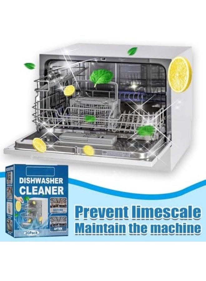 JUE-FISH Dishwasher Cleaning Tablets, 60 Pack Deep Cleaning Tablets for Dishwasher, Powerful Stain Removal and Odor Elimination for All Dishwashers - Image 2