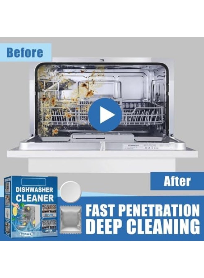 JUE-FISH Dishwasher Cleaning Tablets, 60 Pack Deep Cleaning Tablets for Dishwasher, Powerful Stain Removal and Odor Elimination for All Dishwashers - Image 4