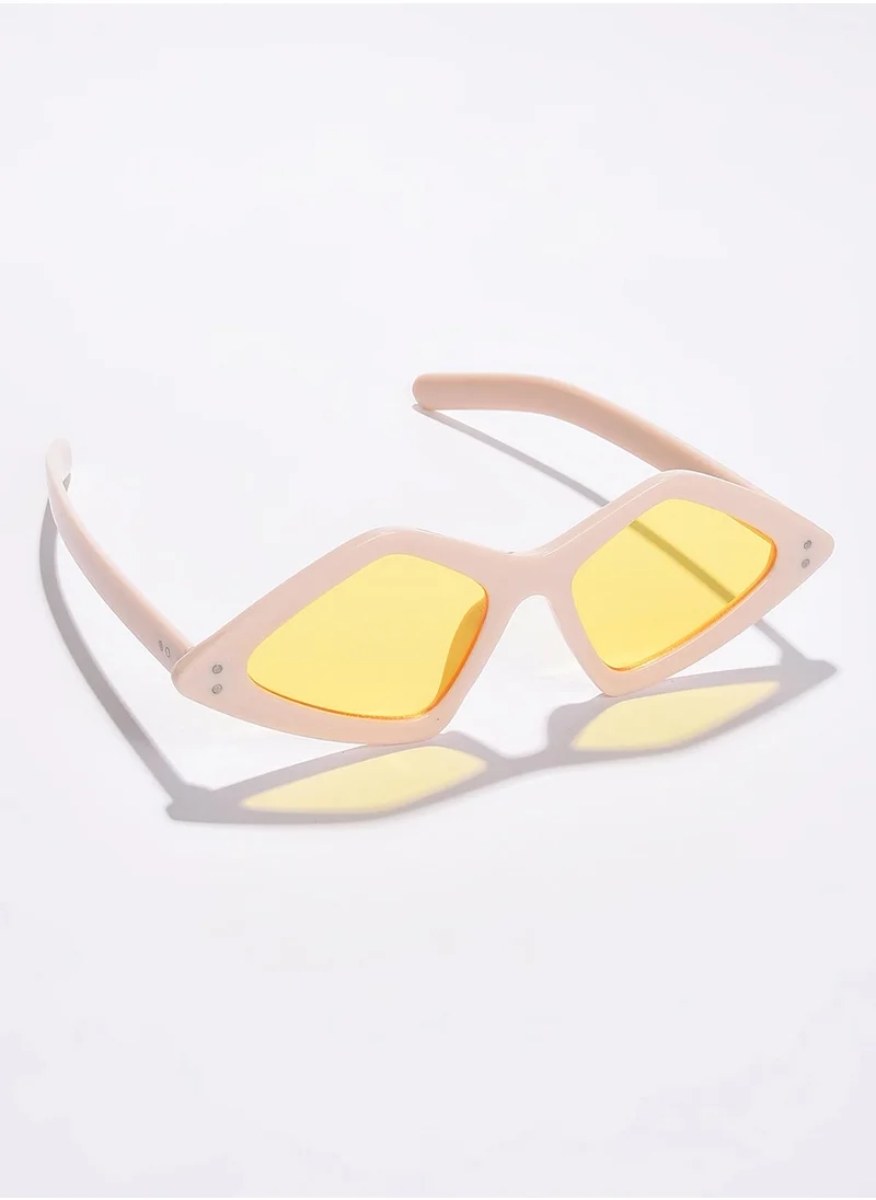 صوص هاوت Yellow Lens Brown Other Sunglasses