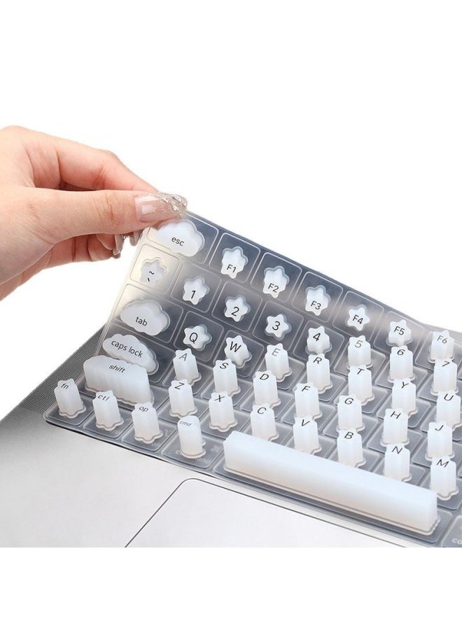 Generic Suitable For Apple Pro14 Notebook Long Nails Nail Art Typing Artifact Silicone Keyboard Film Direct Sale-Colour:Mint Green-Size:J509 Pro14 Nail Art Model  - Image 5