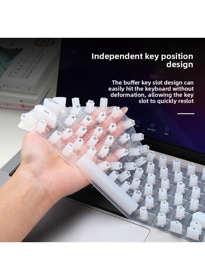 Generic Suitable For Apple Pro14 Notebook Long Nails Nail Art Typing Artifact Silicone Keyboard Film Direct Sale-Colour:Mint Green-Size:J509 Pro14 Nail Art Model  - Image 3