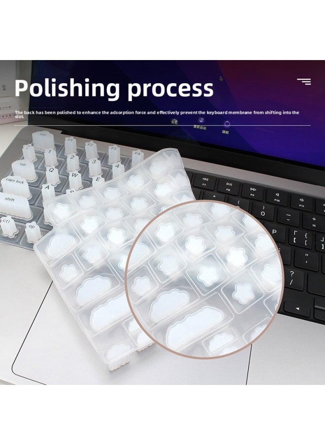 Generic Suitable For Apple Pro14 Notebook Long Nails Nail Art Typing Artifact Silicone Keyboard Film Direct Sale-Colour:Mint Green-Size:J509 Pro14 Nail Art Model  - Image 4