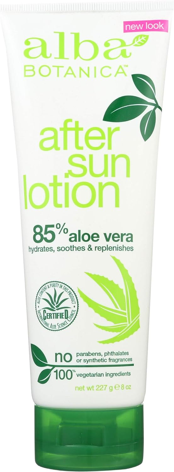 Alba Botanica After Sun 85 Aloe Vera Lotion 8 OZ 
