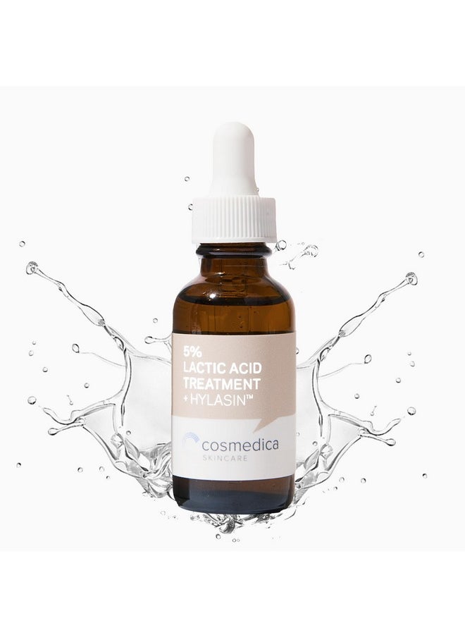 Cosmedica Skincare - 5% Lactic Acid Treatment Hylasin Aha Hyaluronic Acid Gentle Exfoliator Dark Spot Corrector Antiaging Face Peel Brightening Treatment For Dull Hyperpigmented Skin 1 Oz (30Ml) - Image 1