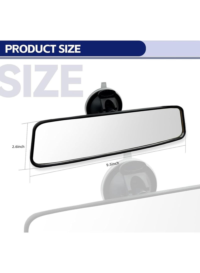 Relex Car Rear View Mirror with Suction Cup, Anti Glare Wide Angle HD Auto Inside Rearview Mirror, 360 Degrees Adjustable Reduce Blind Spots - Image 2