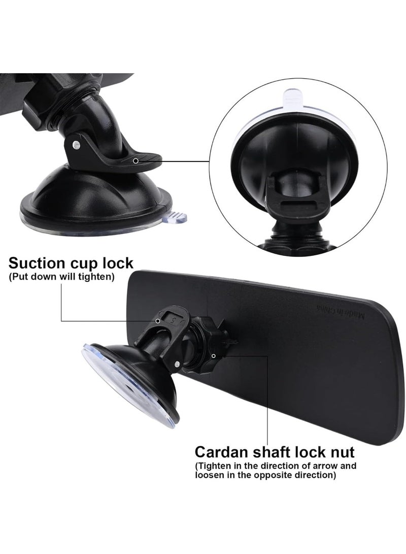 Relex Car Rear View Mirror with Suction Cup, Anti Glare Wide Angle HD Auto Inside Rearview Mirror, 360 Degrees Adjustable Reduce Blind Spots - Image 3