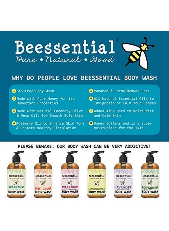 Beessential Natural Body Wash Lavender Sulfatefree Bath And Shower Gel With Essential Oils For Men & Women 16 Oz - Image 5