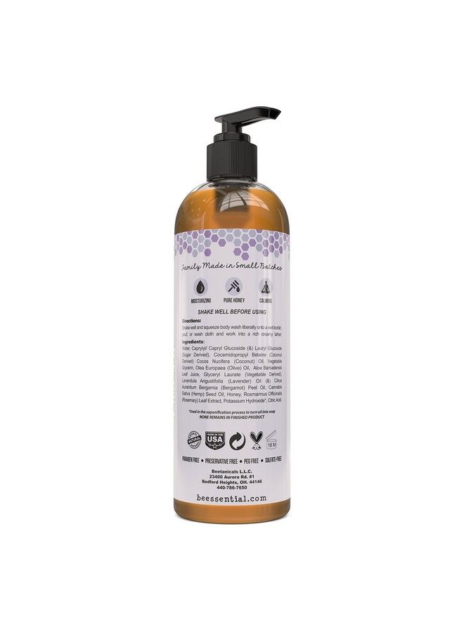 Beessential Natural Body Wash Lavender Sulfatefree Bath And Shower Gel With Essential Oils For Men & Women 16 Oz - Image 3