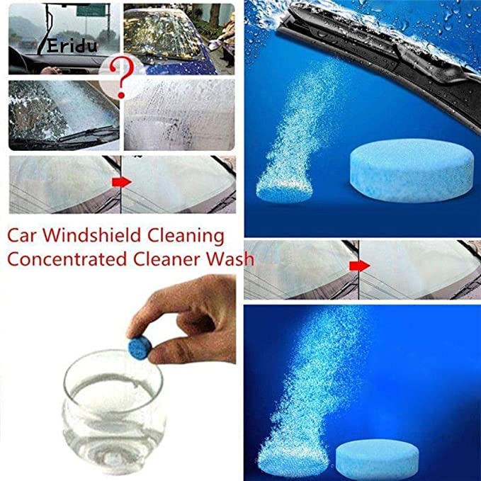 HERBOKING Plastic 50 Pieces Car Accessories Windshield Glass Cleaner Tablets In Concentrate Solid Tablet Foam Car Wiper Detergent Tablets[1 Tab=2 Ltr Windshield Liquid], Multicolor - Image 4
