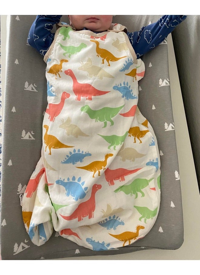 MooMoo Baby - Summer Sleep Sack Muslin Wearable Blanket With 2-Way Zipper Swaddle Transition Sleeping Bag Sleeveless - Image 1