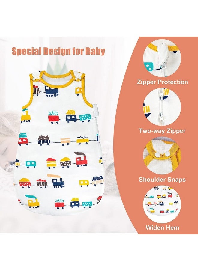 MooMoo Baby - Summer Sleep Sack Muslin Wearable Blanket With 2-Way Zipper Swaddle Transition Sleeping Bag Sleeveless - Image 1