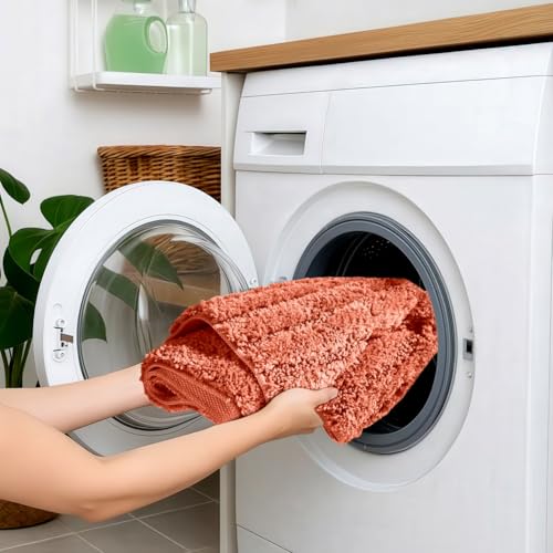 CNNJ Bath Rugs Set 3 Pieces Bathroom Mat Soft Absorbent Plush Shaggy Soft Floor Non Slip Shower Bath Tub Machine Washable (Spice-ser, 20"x32"/20"x20"/17"x24") - Image 5