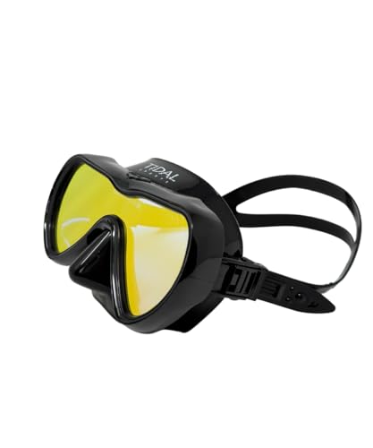 Pro Shot Tidal Mask - Advanced Anti Fog Diving Mask for Scuba Diving, Snorkeling, and Free Diving. Wide-Angle Single Lens. Best Anti Fog Scuba Mask, Snorkel Mask, Dive Mask for Adults. (Black/Tinted Lens). - Image 1
