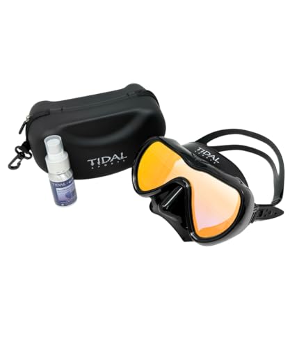 Pro Shot Tidal Mask - Advanced Anti Fog Diving Mask for Scuba Diving, Snorkeling, and Free Diving. Wide-Angle Single Lens. Best Anti Fog Scuba Mask, Snorkel Mask, Dive Mask for Adults. (Black/Tinted Lens). - Image 2