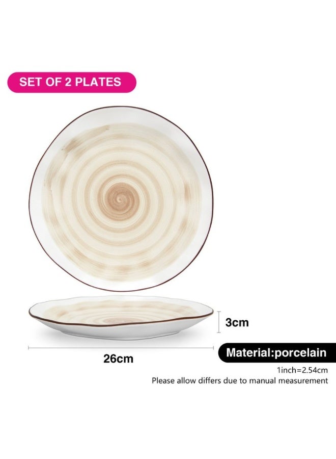 Fissman Dinner Plates Set 2pcs 26cm Porcelain Serving Plates - Image 4