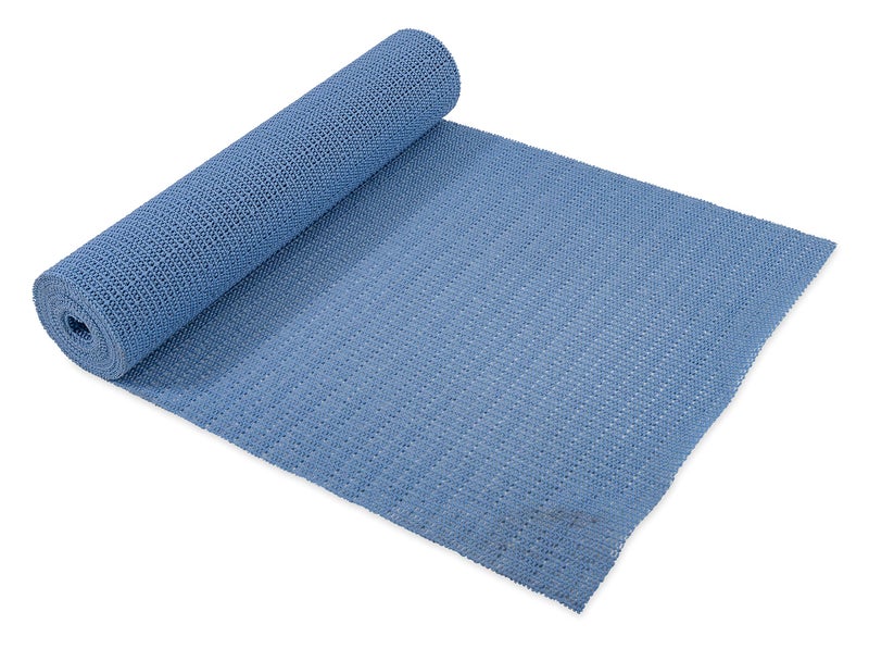 بطانة كامكو سليب ستوب تمنع الانزلاق في مطابخ RVs وكامبر والأرفف والأدراج رائعة لصناديق الأدوات والسجاد والمزيد مادة متينة قابلة للغسل 1 × 12 لفة أزرق رمادي 43278