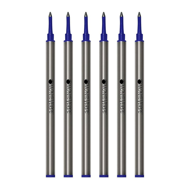 Monteverde USA® Rollerball Refills (Metal Tube) to Fit Most of the World’s Finest Rollerball Pens, Broad Point, Blue Ink, 6-Pack – Vibrant Ink for Elegant Writing - Image 5