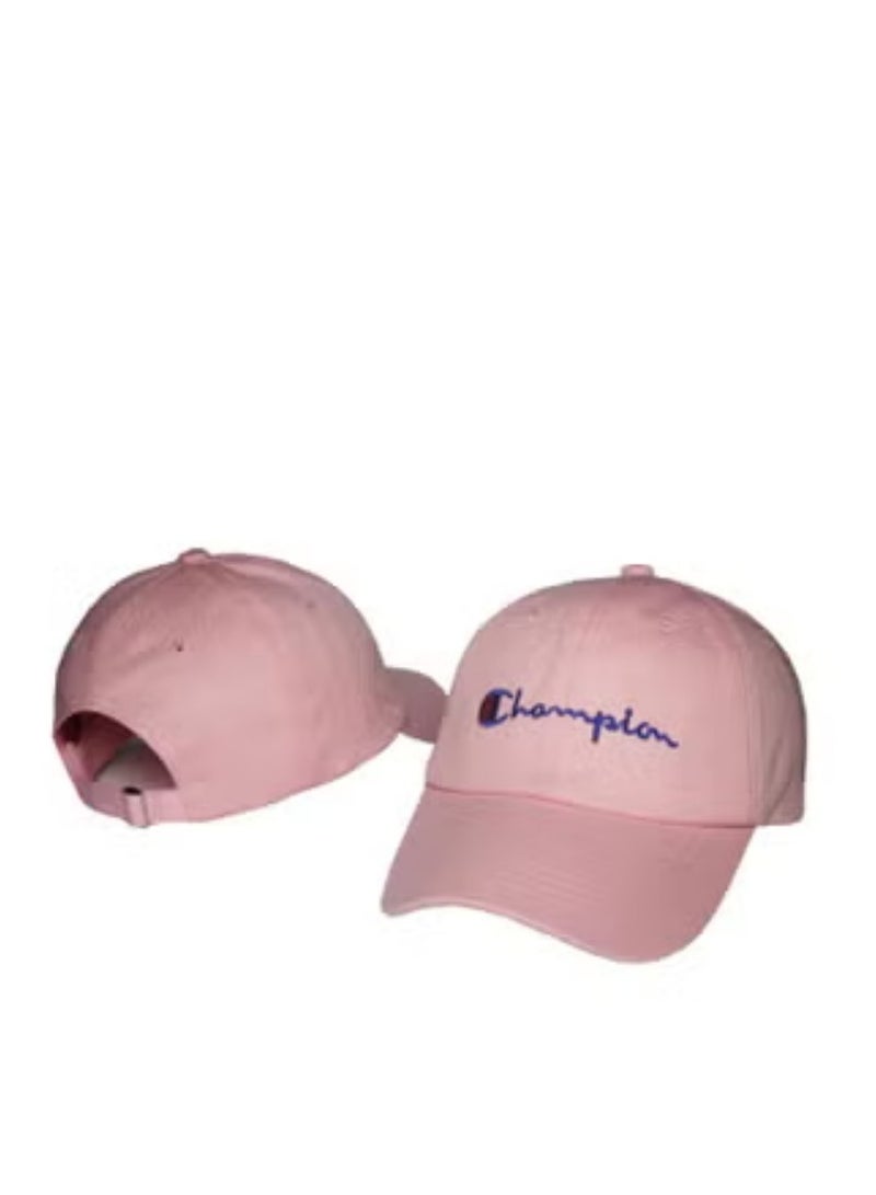 Champion قبعة بيسبول وردية من تشامبيون مع شعار مطرز لأنماط كاجوال ورياضية، حزام خلفي قابل للتعديل لملاءمة مخصصة